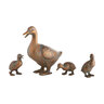 Duck Family with Mother and Three Babies (Set of 4)