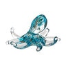 Blue Coastal Table Decor Art Glass Octopus 6-1/4 in. x 3-1/4 in.