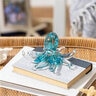 Blue Coastal Table Decor Art Glass Octopus 6-1/4 in. x 3-1/4 in.