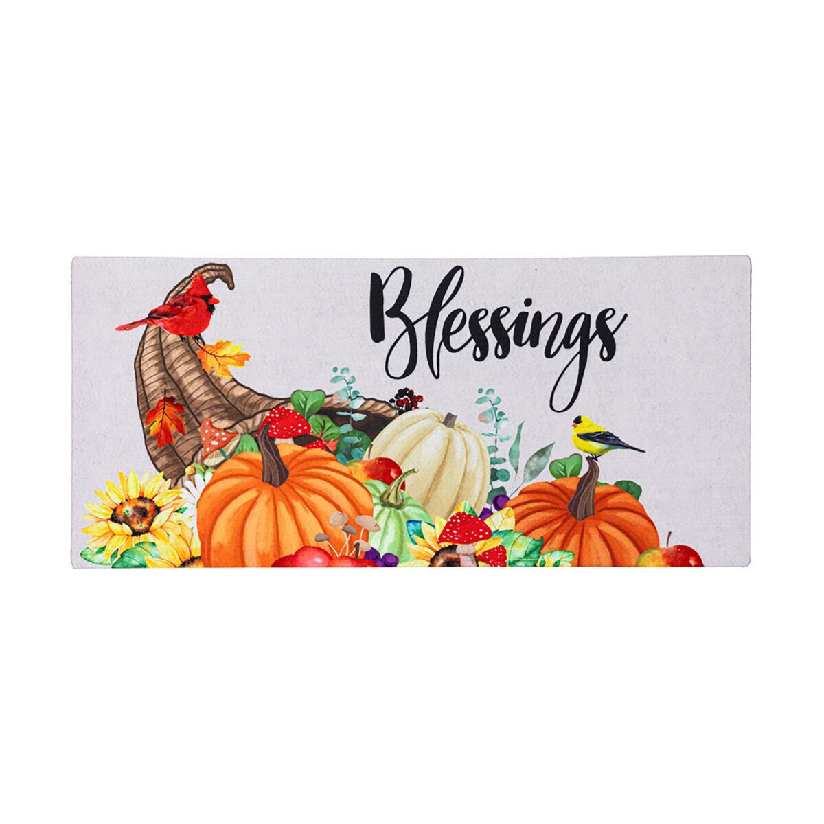 Evergreen Sassafras Switch Door Mat Grateful Cornucopia 22 in. x 10 in ...