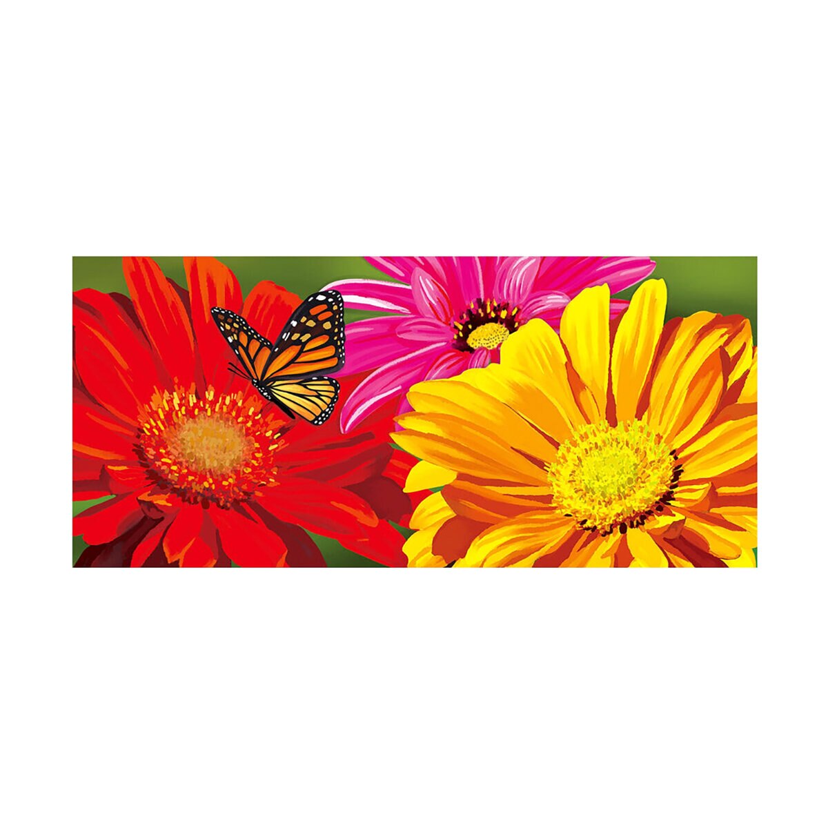 Evergreen Sassafras Switch Door Mat Giant Gerbera 22 in. x 10 in ...