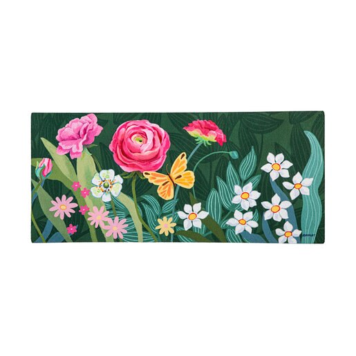 Evergreen Sassafras Switch Door Mat Ranunculus Romance 22 in. x 10 in ...