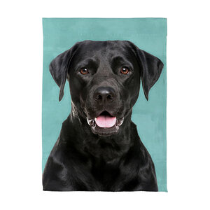 Evergreen Garden Flag Suede Black Labrador 12-1/2 in. x 18 in.