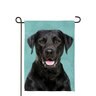 Evergreen Garden Flag Suede Black Labrador 12-1/2 in. x 18 in.