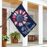 Evergreen House Flag Suede Patriotic Vibrant Sunflower 28 in. x 44 in.