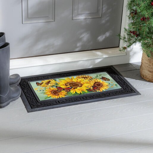 Evergreen Sassafras Switch Door Mat Butterfly Glow 22 in. x 10 in ...