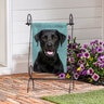 Evergreen Garden Flag Suede Black Labrador 12-1/2 in. x 18 in.