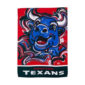 Houston Texans Suede Justin Patten Logo Garden Flag
