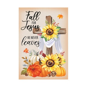 Evergreen Garden Flag Suede We Will Never Leave 12-1/2 in. x 18 in.
