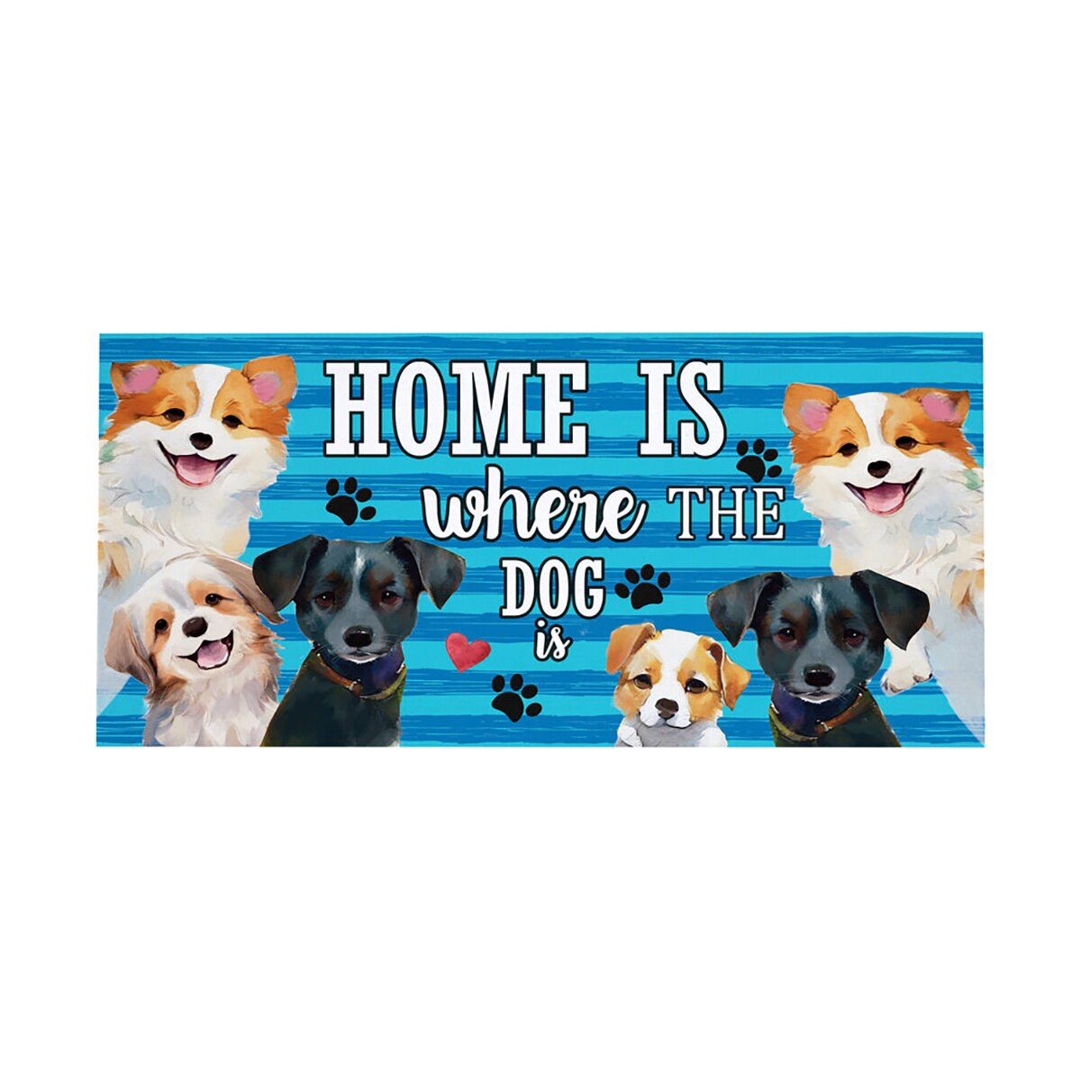 Evergreen Sassafras Switch Door Mat Home is Where the Dog Is 22 in. x ...