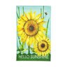 Evergreen House Flag Burlap  Hello Sunshine 28 in. x 44 in.