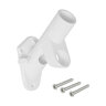 Evergreen House Flag Bracket 2-Position Cast Iron White Finish 5-1/2 in. x 6-1/2 in. x 2-1/2 in.
