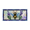 Evergreen Sassafras Switch Door Mat Lavender Honey Bee 22 in. x 10 in.