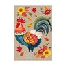 Evergreen Garden Flag Burlap Harvest Rooster 12-1/2 in. x 18 in.