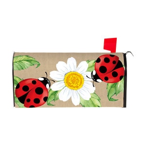 Evergreen Mailbox Cover Welcoming Ladybugs 18 in. x 21 in.