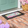 Evergreen Sassafras Switch Door Mat Stained Glass Hummingbird 22 in. x 10 in.