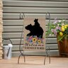Evergreen Garden Flag Burlap Welcome to Our Neck of the Woods 12-1/2 in. x 18 in.