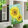 Evergreen House Flag Burlap  Hello Sunshine 28 in. x 44 in.