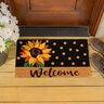 Evergreen Door Mat Coir Polka Dot Sunflower 30 in. x 18 in.