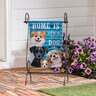 Evergreen Garden Flag Suede Home is Where the Dog Is 12-1/2 in. x 18 in.