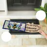 Evergreen Sassafras Switch Door Mat Lavender Honey Bee 22 in. x 10 in.