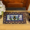 Evergreen Sassafras Switch Door Mat Lavender Honey Bee 22 in. x 10 in.