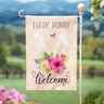 Evergreen Garden Flag Every Bunny Welcome Applique 12/1/2 in. x 18 in.