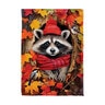 Evergreen Garden Flag Cozy Racoon Suede