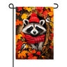 Evergreen Garden Flag Cozy Racoon Suede