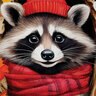Evergreen Garden Flag Cozy Racoon Suede