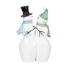 Heartfelt Cheer Garden Statue Frosted Snowmen Resin 10 in. x 15-1/2 in.