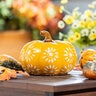 Harvest Blossom Statue Ceramic Pumpkin