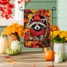 Evergreen Garden Flag Cozy Racoon Suede