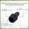 FEBCO TC1 Full Port Test Cock Lead Free Bronze 1/8 in. x 1/4 in. MIPT x FIPT