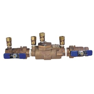 FEBCO Double Check Valve Assembly Model 850U 1 in. Bronze With Union End Ball Valves