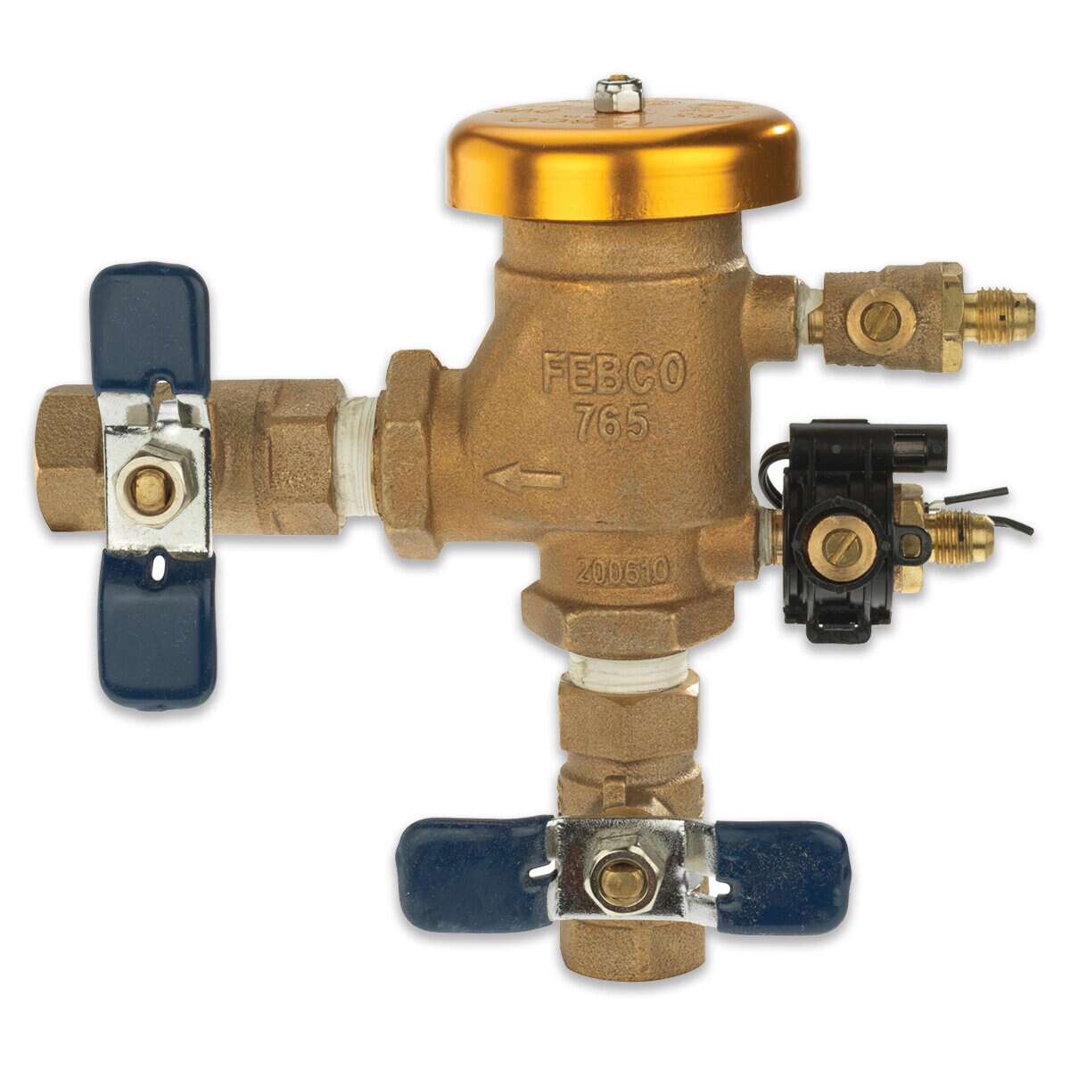 FEBCO 765 Pressure Vacuum Breaker w/ Ball Valves 1/2 in. Bronze w