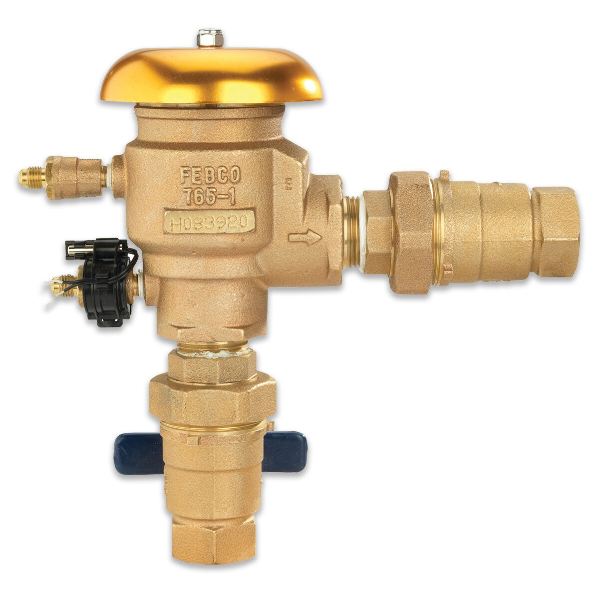 FEBCO U765 Pressure Vacuum Breaker w/ Unions 1 in. Bronze w/ Freeze