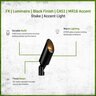 FX Luminaire Black Finish CA51, PRO 5VA, K27, FLD, FB MR16 ACCENT, STAKE