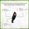 FX Luminaire Black Finish CA51, PRO 4VA, K27, WFL, FB MR16 ACCENT, STAKE