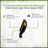 FX Luminaire Black Finish CA51, ZD 5VA, K27, FLD, FB MR16 ACCENT, STAKE