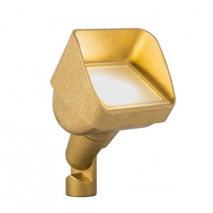 FX LC Wall Wash LED Light with Natural Brass Housing - 4.2W, 2700K, 95-Degree Beam Angle, 154 Lumens Output, 10 ft Wire Length, 50,000 Hour Lifespan