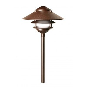 FX DR Path Light 18" Riser Aluminum Bronze Finish No Lamp