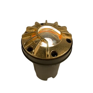 FX FC In-Grade Light Louver Luxor ZD Brass Housing Natural Brass 4.2W 2700K LED