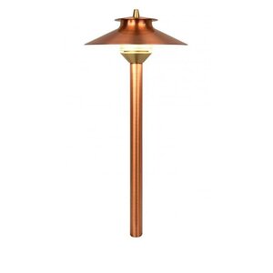 FX DM Path Light Copper and Brass Riser 18 in. Copper Finish 1.6W 2700K LED