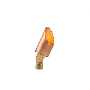 FX NR Luxor ZDC Long Shroud Up Light Copper & Brass Housing Copper Finish 9.1W 2700K LED