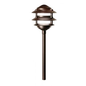 FX DS Path Light 12" Riser Aluminum Flat Black Finish No Lamp