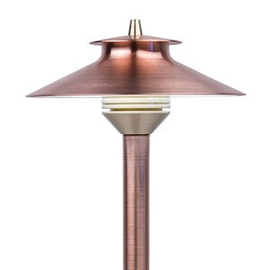 FX DM Path Light 12 in. Riser Copper Natural Copper Finish No Lamp