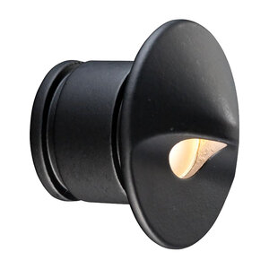 FX PO Wall Light Round Luxor Flat Black 1LED