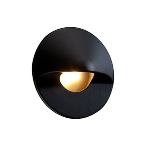 FX MO Dimmable Wall Light Round Brass Housing Flat Black LED 4.2W 2700K