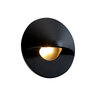 FX MO Dimmable Wall Light Round Brass Housing Flat Black LED 4.2W 2700K